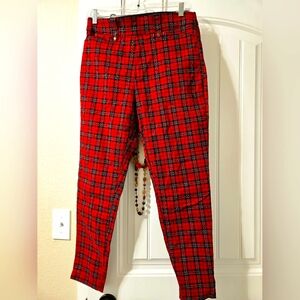 Maurices Red and Black Plaid Men's Chinos